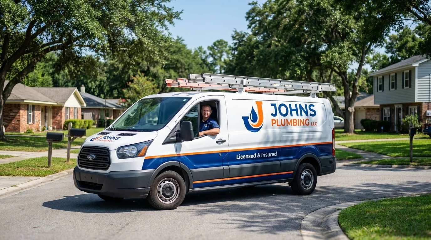 Johns Plumbing LLC service van in Sale Creek, TN