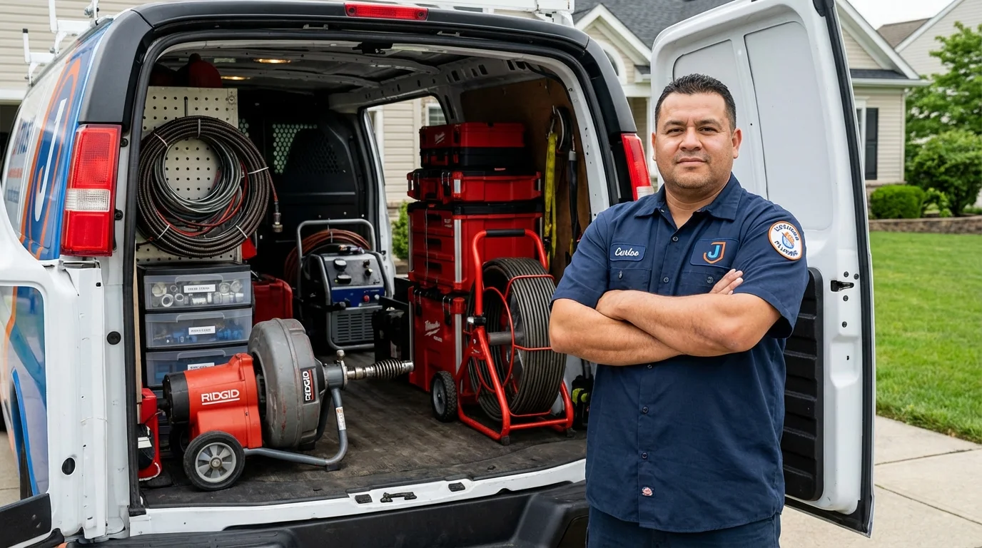 Professional drain cleaning equipment and Johns Plumbing LLC plumber in Sale Creek